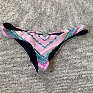 Faded bright color bikini bottoms